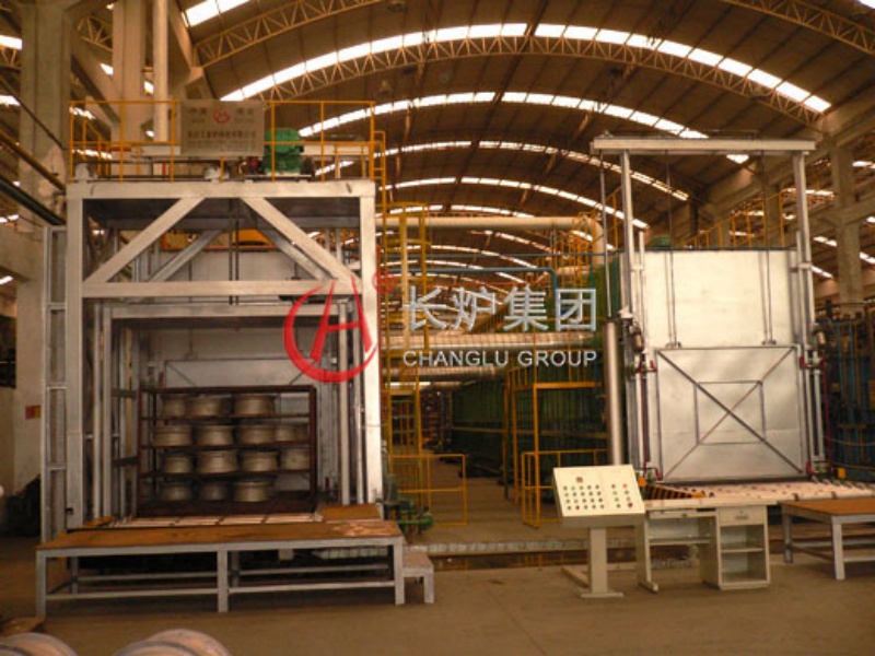 Line for roller type H/T furnace for aluminum alloy