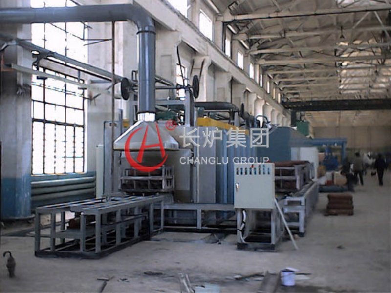 continuous type H/T furnace for bend shafts