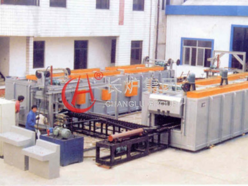 line of push -rod type furnace